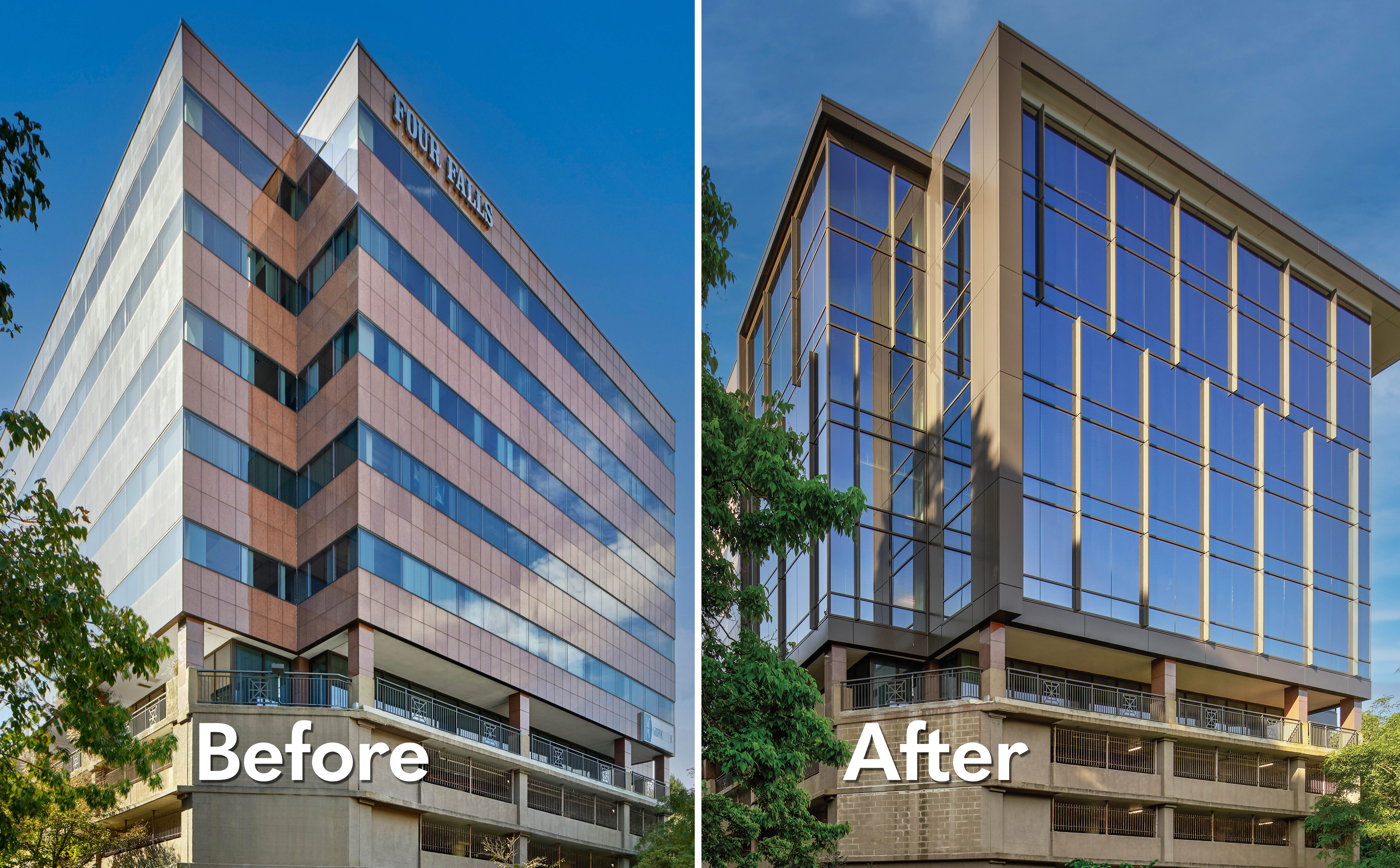 Smart windows replaced tradition low-e glass and blinds in the renovation of the 1K1 Office in Conshohocken, PA. 