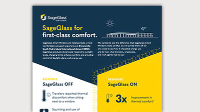 SageGlass flyer with infographic