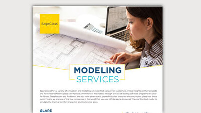 SageGlass modeling services information sheet.