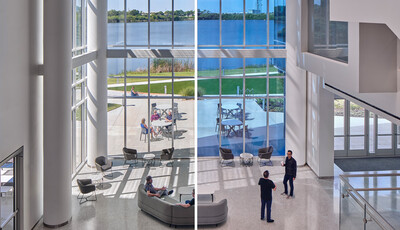 Jabil Headquarters with SageGlass in two tint states