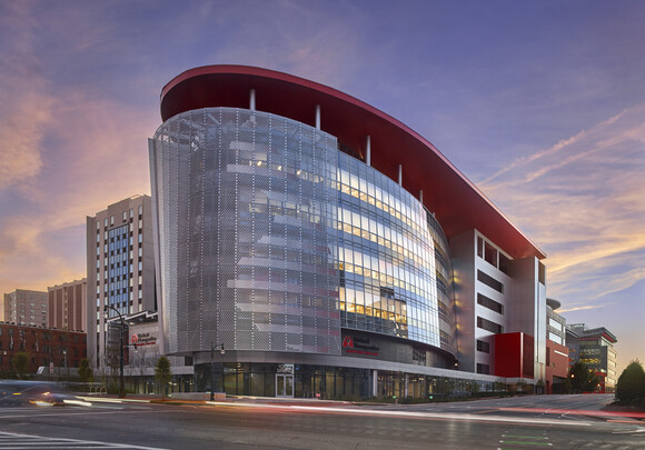 Exterior image of the United Therapeutics Unisphere project in Silver Spring, MD.