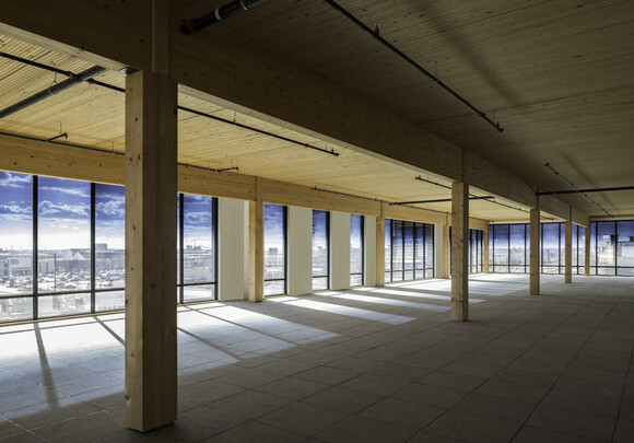 Future tenant space with ample daylighting 